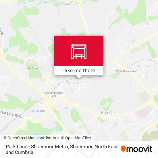 Park Lane - Shiremoor Metro, Shiremoor map