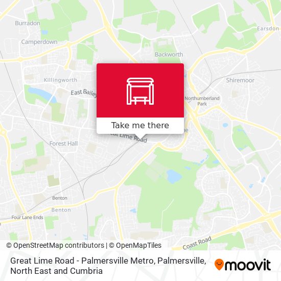 Great Lime Road - Palmersville Metro, Palmersville map