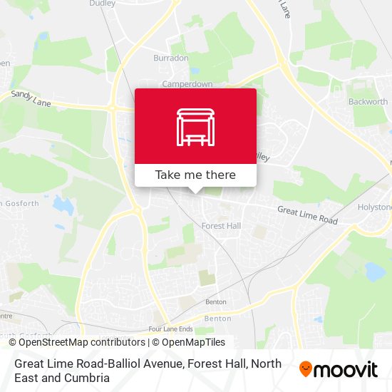 Great Lime Road-Balliol Avenue, Forest Hall map