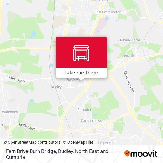 Fern Drive-Burn Bridge, Dudley map