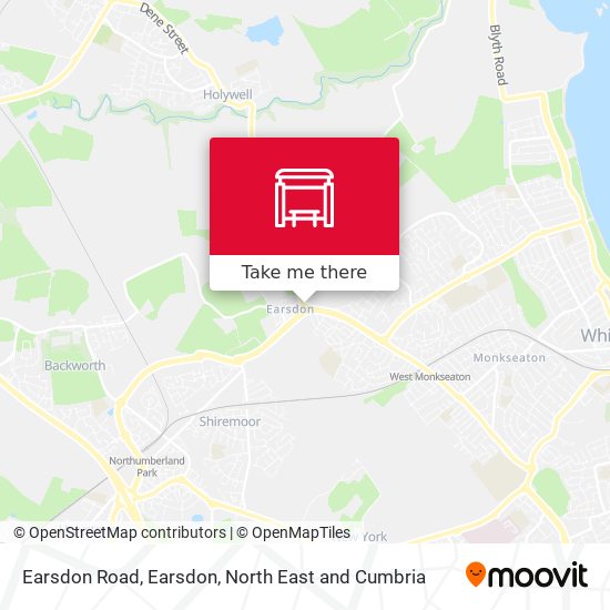 Earsdon Road, Earsdon map
