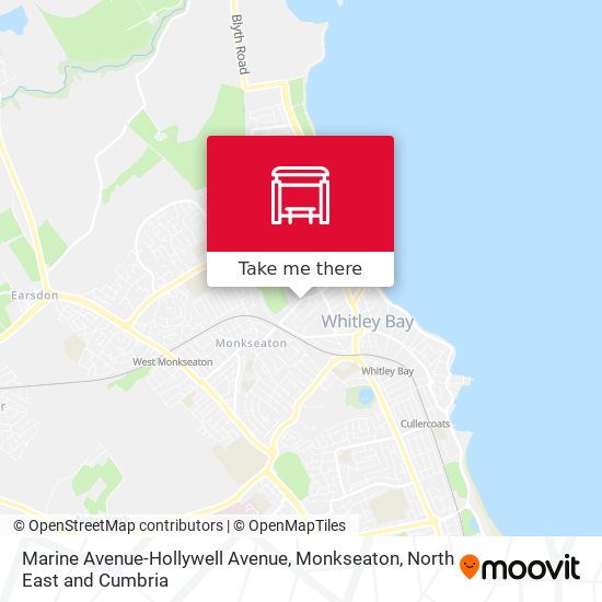 Marine Avenue-Hollywell Avenue, Monkseaton map