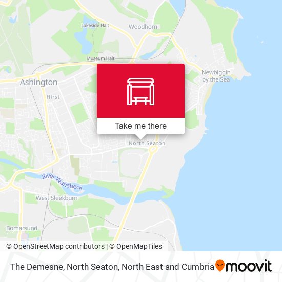 The Demesne, North Seaton map