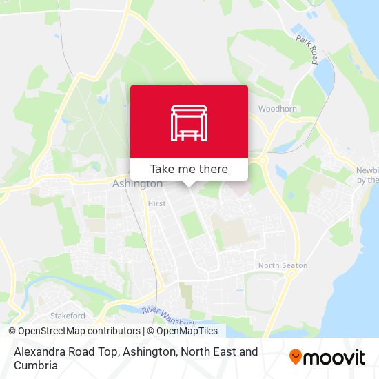 Alexandra Road Top, Ashington map