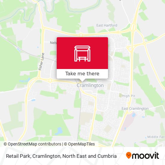 Retail Park, Cramlington map