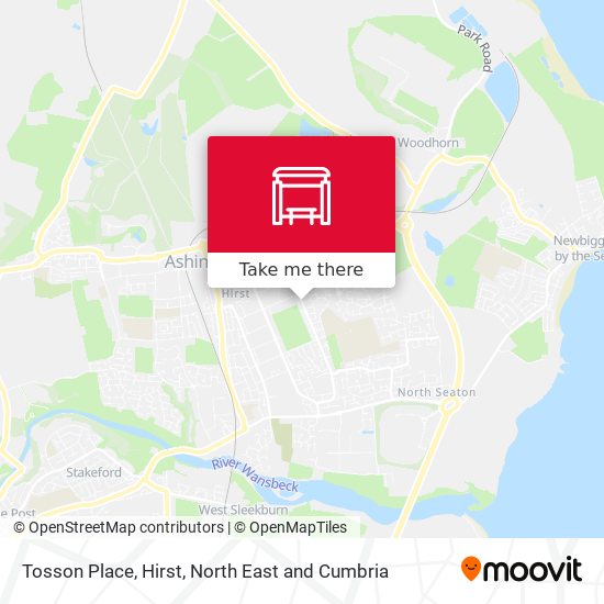 Tosson Place, Hirst map