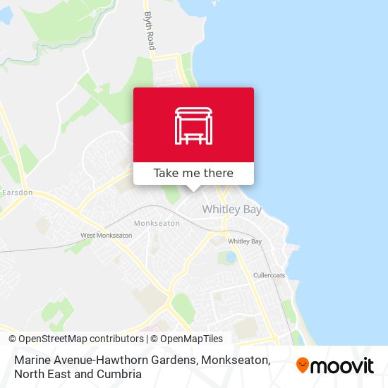 Marine Avenue-Hawthorn Gardens, Monkseaton map
