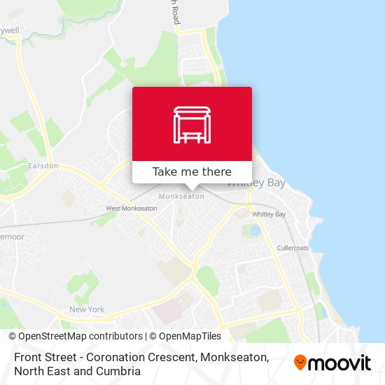 Front Street - Coronation Crescent, Monkseaton map