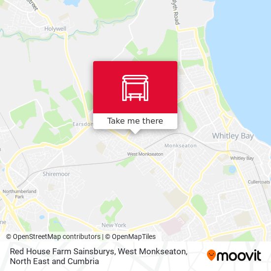 Red House Farm Sainsburys, West Monkseaton map