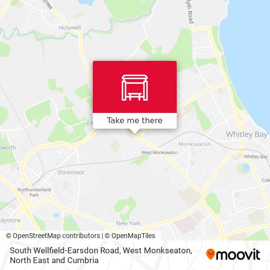 South Wellfield-Earsdon Road, West Monkseaton map