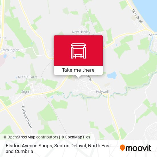 Elsdon Avenue Shops, Seaton Delaval map