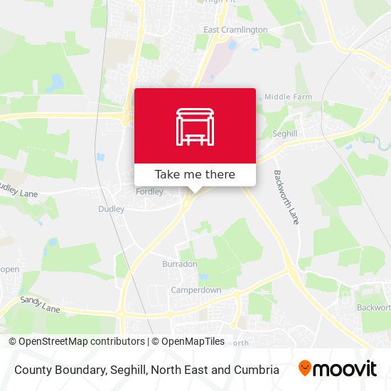 County Boundary, Seghill map