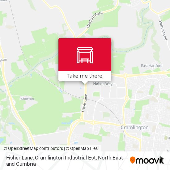 Fisher Lane, Cramlington Industrial Est map