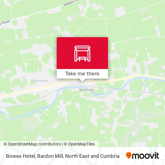 Bowes Hotel, Bardon Mill map