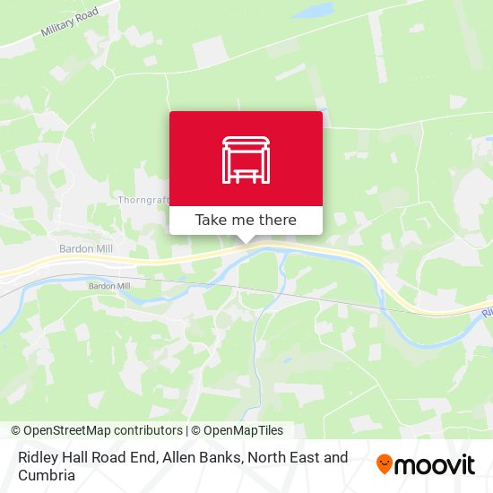 Ridley Hall Road End, Allen Banks map