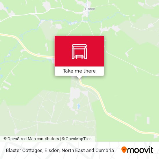 Blaxter Cottages, Elsdon map