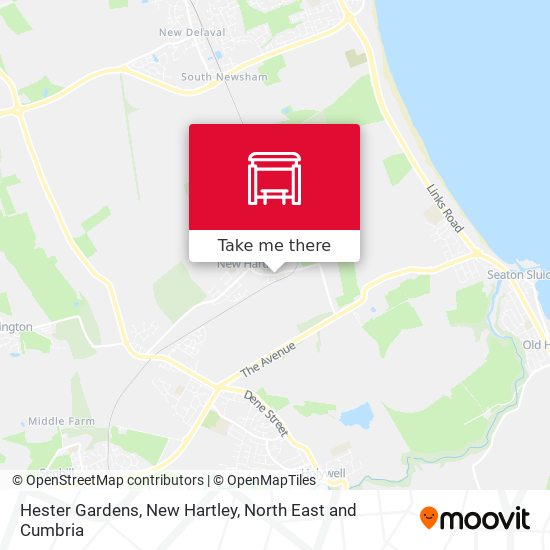 Hester Gardens, New Hartley map