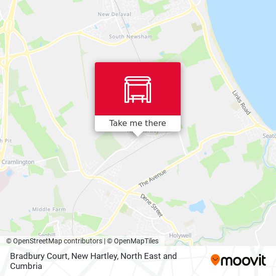 Bradbury Court, New Hartley map