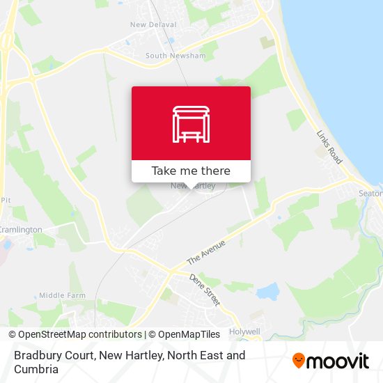 Bradbury Court, New Hartley map
