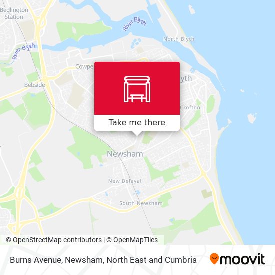 Burns Avenue, Newsham map