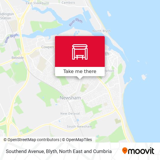 Southend Avenue, Blyth map