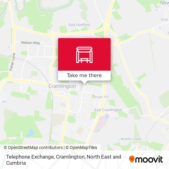 Telephone Exchange, Cramlington map