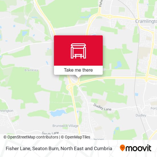 Fisher Lane, Seaton Burn map