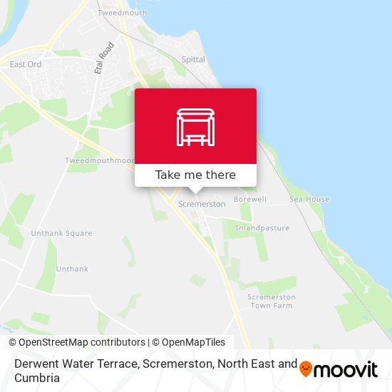 Derwent Water Terrace, Scremerston map