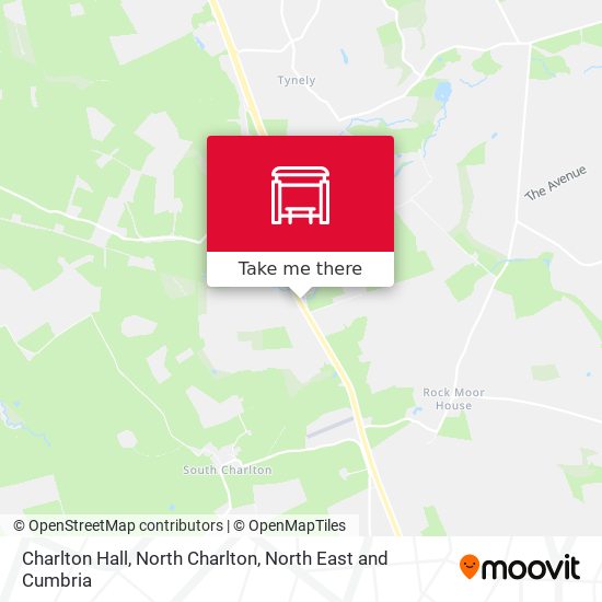 Charlton Hall, North Charlton map