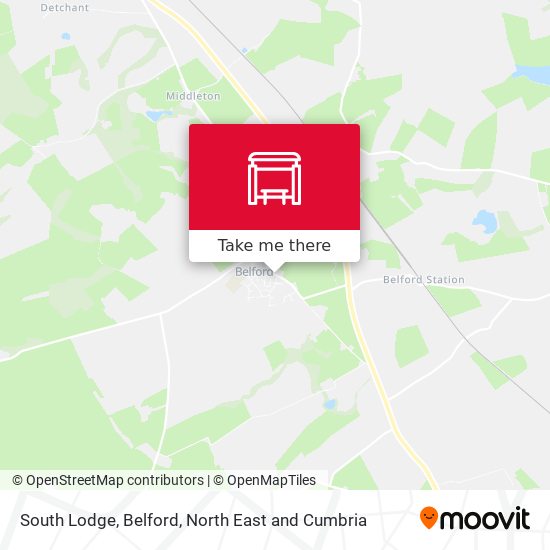South Lodge, Belford map