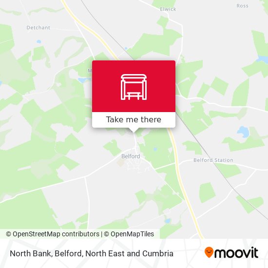 North Bank, Belford map