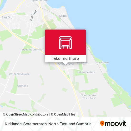 Kirklands, Scremerston map