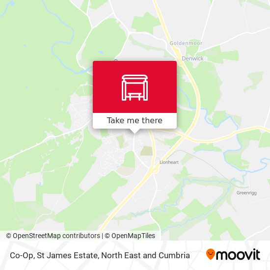 Co-Op, St James Estate map