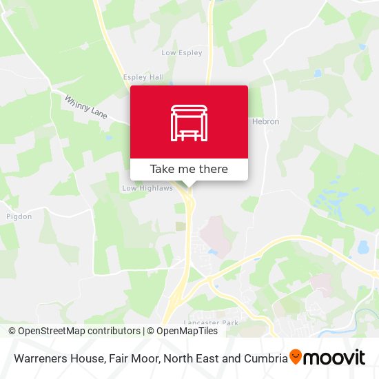 Warreners House, Fair Moor map