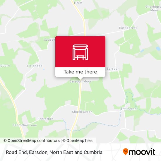 Road End, Earsdon map