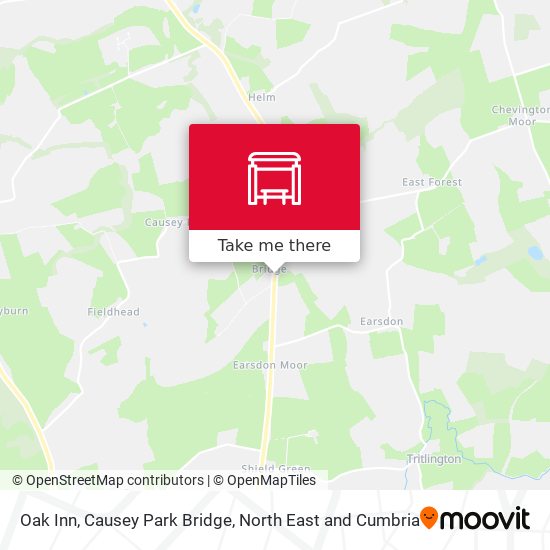 Oak Inn, Causey Park Bridge map