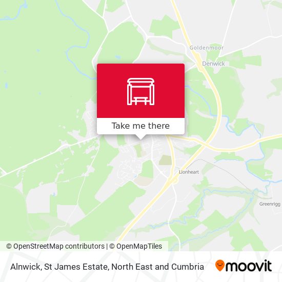 Alnwick, St James Estate map