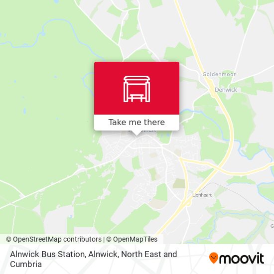 Alnwick Bus Station, Alnwick map