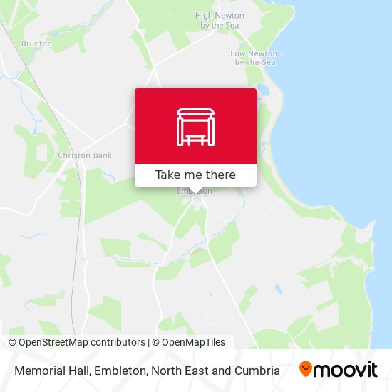 Memorial Hall, Embleton map