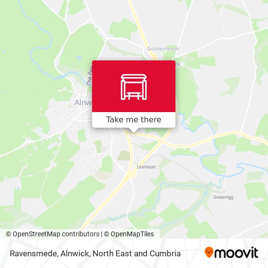 Ravensmede, Alnwick map