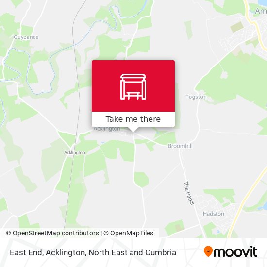 East End, Acklington map