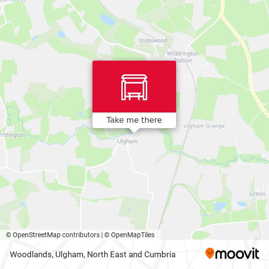Woodlands, Ulgham map