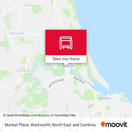 Market Place, Warkworth map