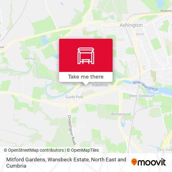 Mitford Gardens, Wansbeck Estate map