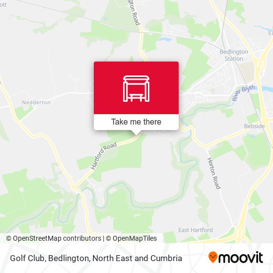 Golf Club, Bedlington map