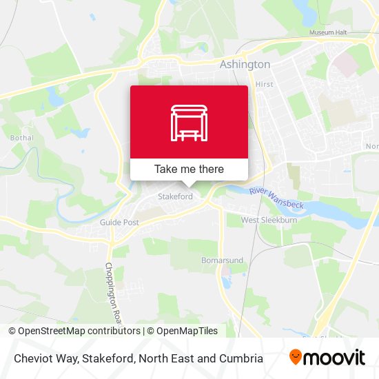 Cheviot Way, Stakeford map