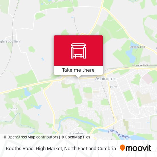 Booths Road, High Market map