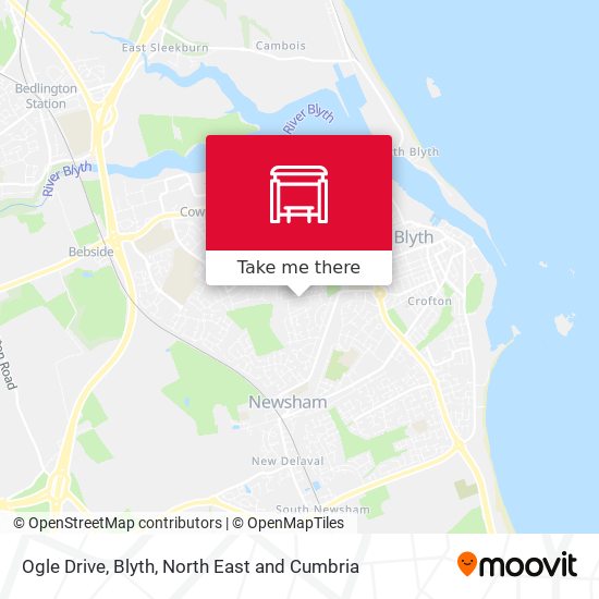 Ogle Drive, Blyth map