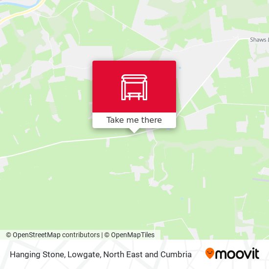 Hanging Stone, Lowgate map