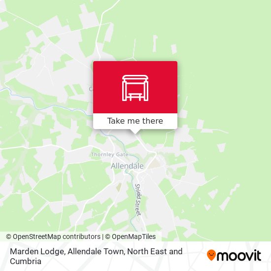 Marden Lodge, Allendale Town map